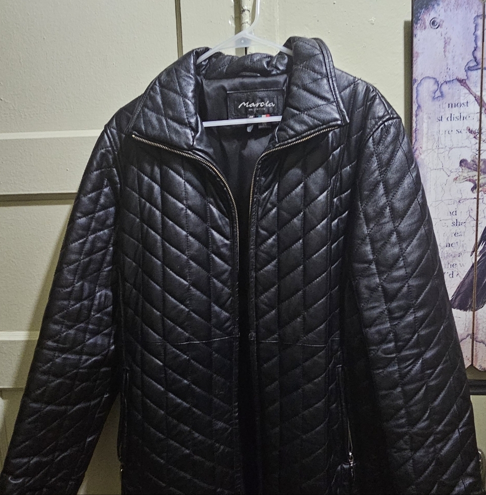 Leather coat